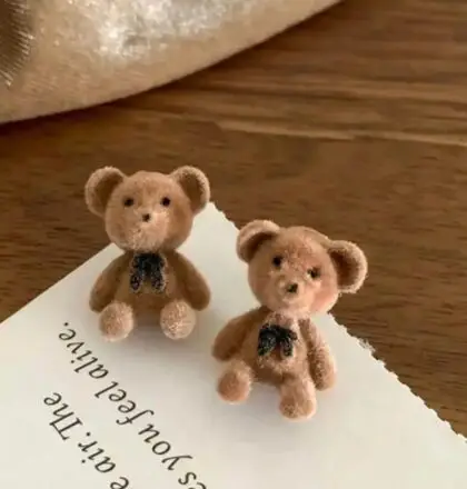 Brown Teddy earrings