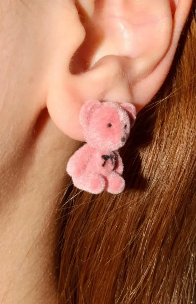Pink Teddy earrings - Image 2