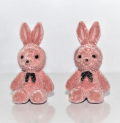 White bunnies earrings
