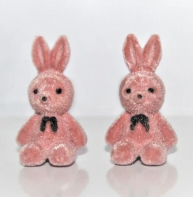 White bunnies earrings